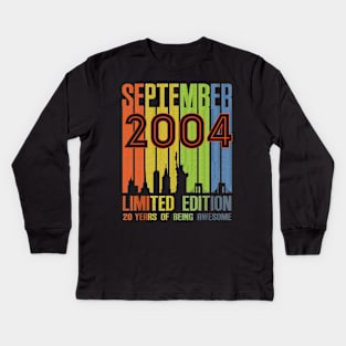 September 2004 20 Years Of Being Awesome Limited Edition Kids Long Sleeve T-Shirt